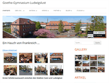 Tablet Screenshot of gymnasium-ludwigslust.de